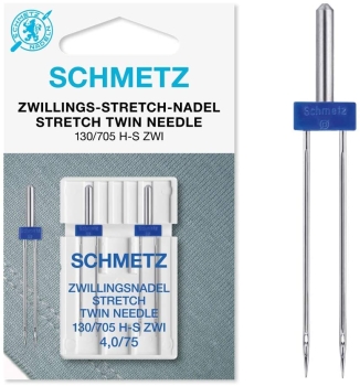 Twin Stretch Doppelpack 4,0 75 (130/705 H-S ZWI) - Zwillingsnadel
